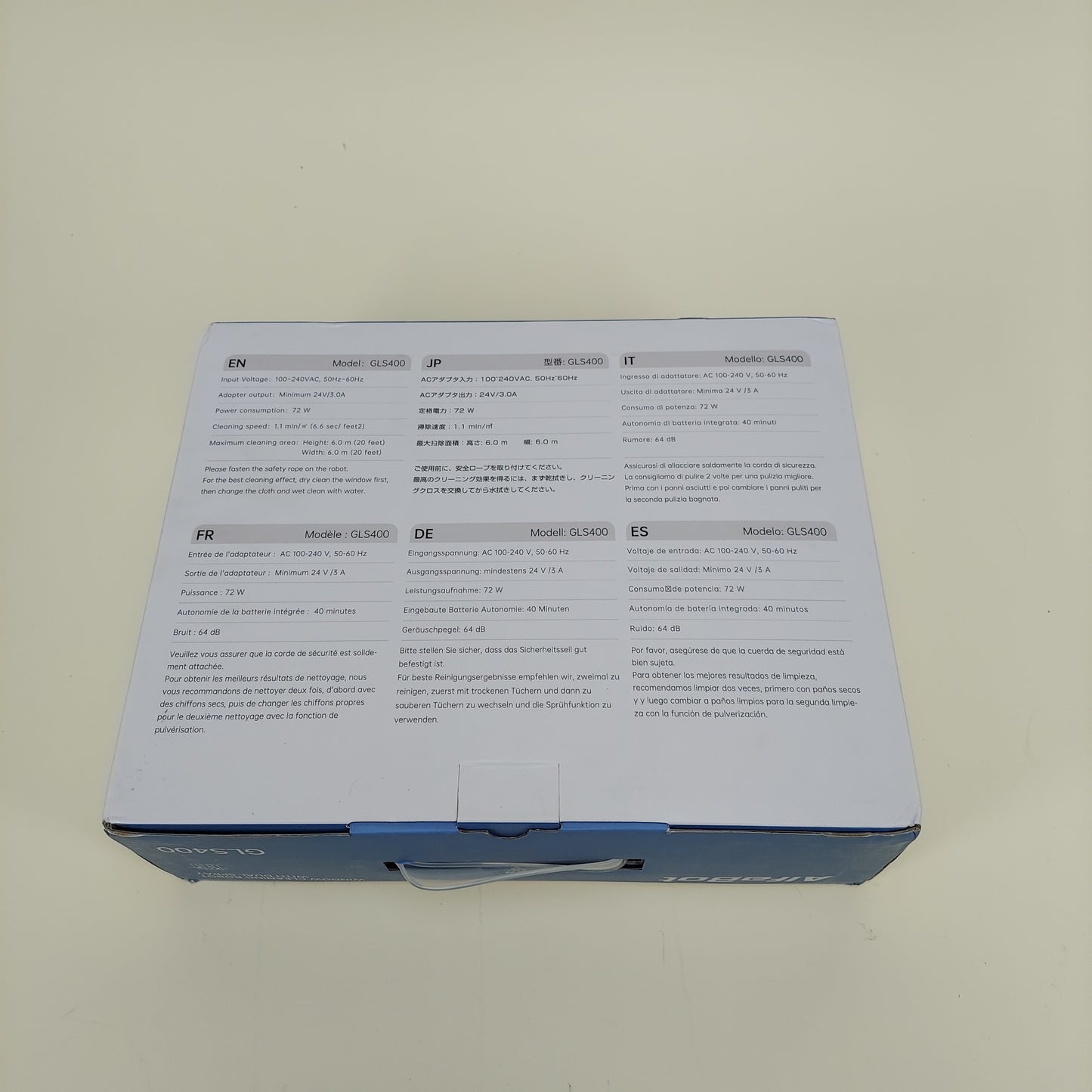 New Alfabot Window Cleaning Robot with Dual Water Spray