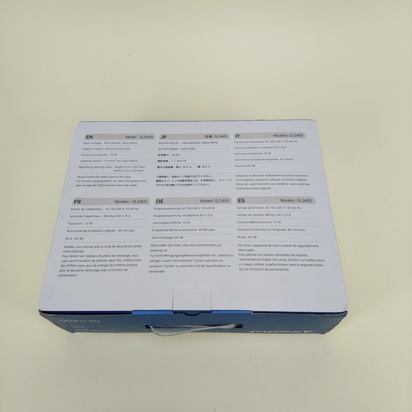 New Alfabot GLS400 Window Cleaning Robot with Dual Water Spray with Remote