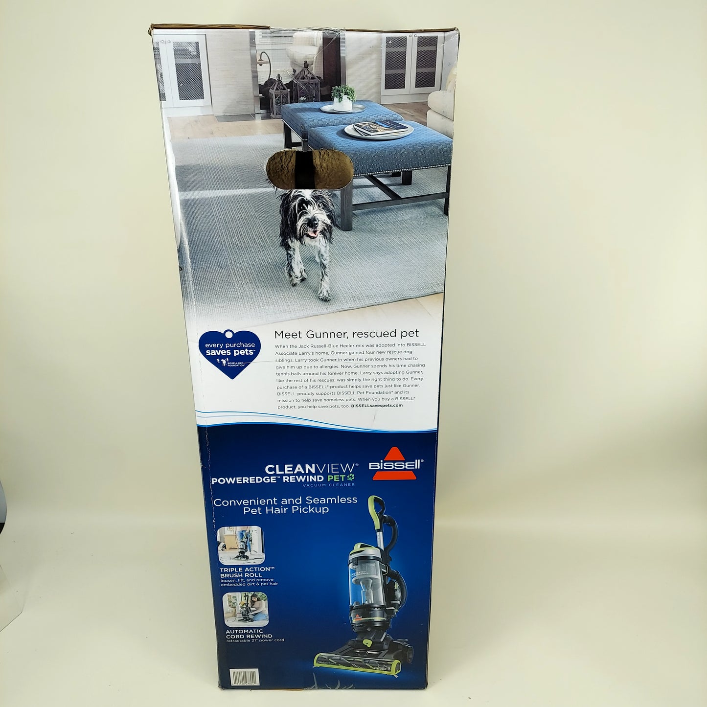 New BISSELL CleanView PowerEdge Rewind Pet Upright Vacuum