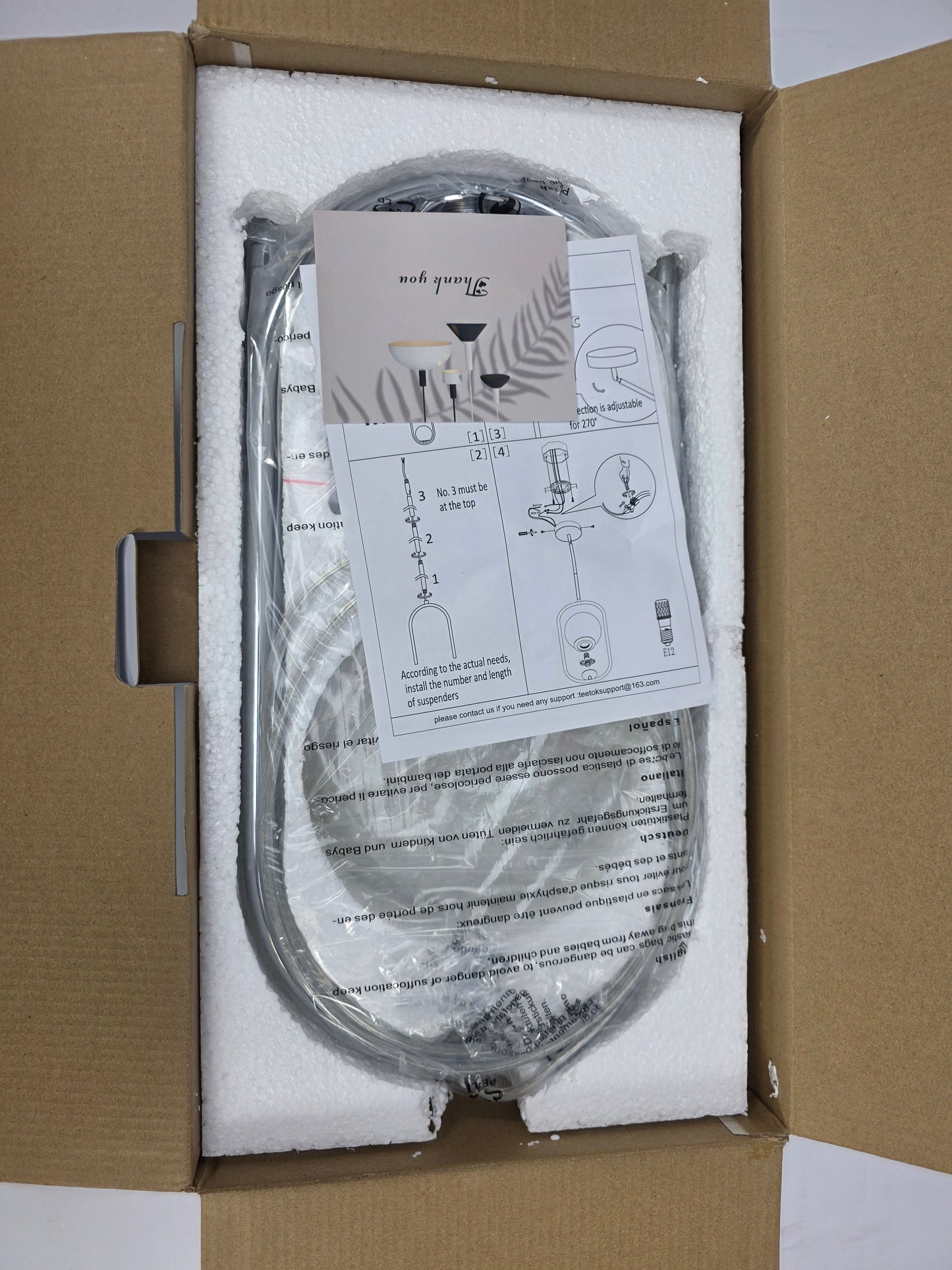 New Modern Style Chrome Chandelier, Single Hanging Light Fixture Milky Glass Globe