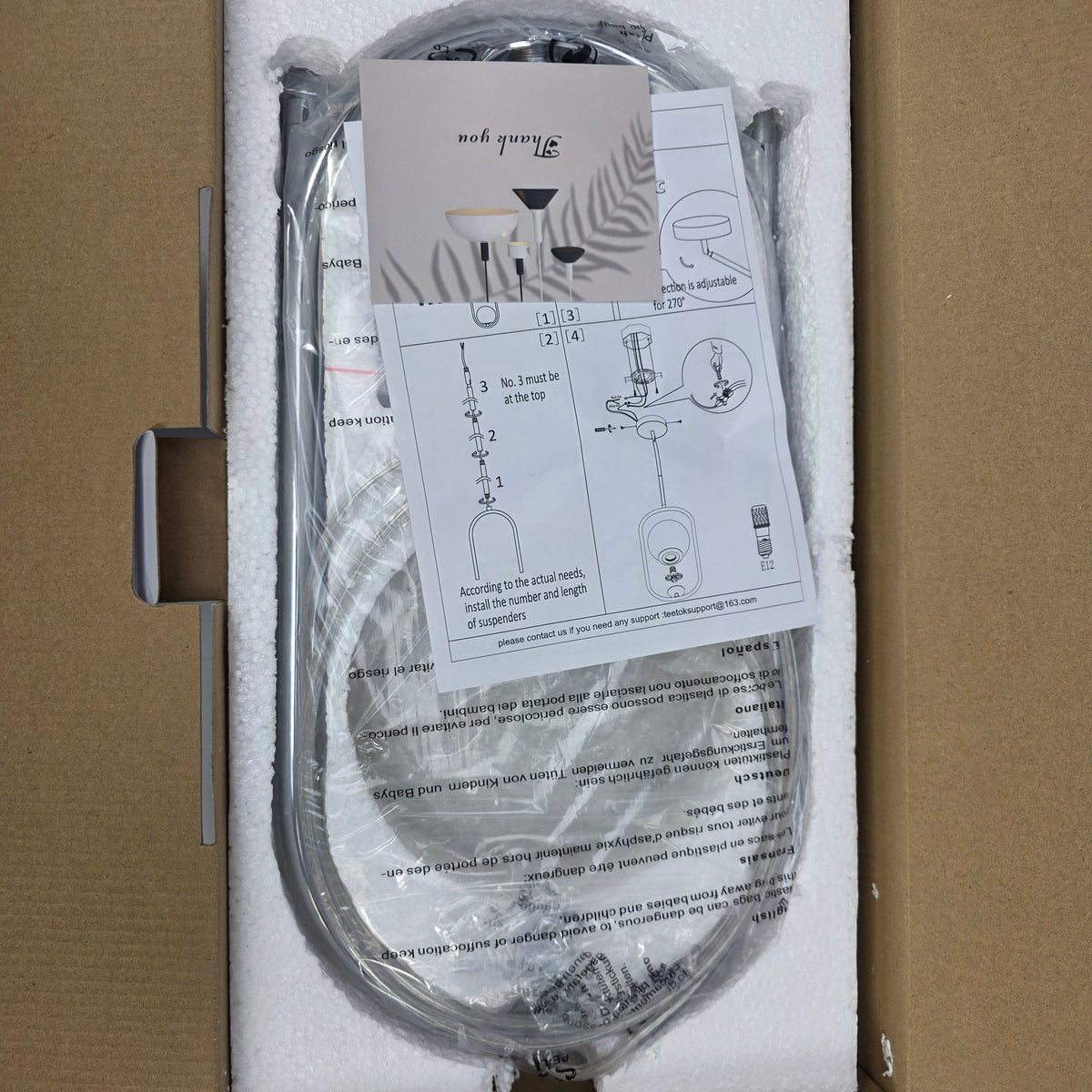New SeeU Pendant Wired Ceiling Fixture Modern Hanging Light 2 Fixtures