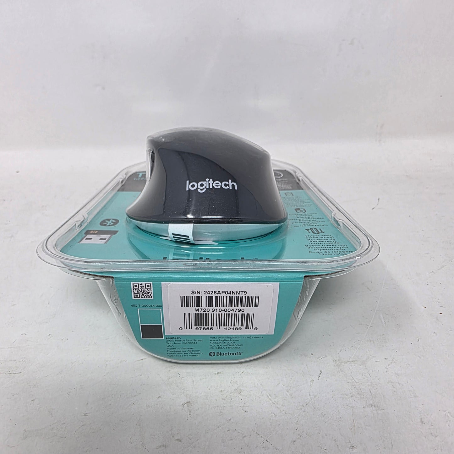 New Logitech M720 Bluetooth Wireless - Preto Mouse 910-004790