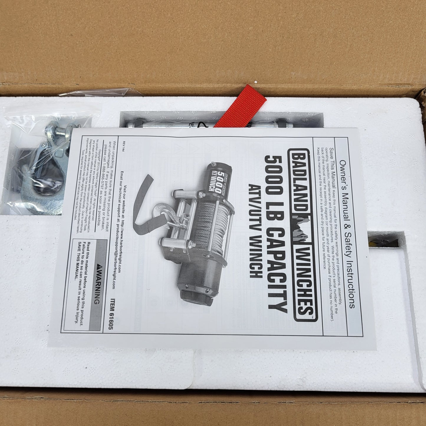 New Badland 5000 lb. ATV UTV Utility Electric Winch With Brake 61605