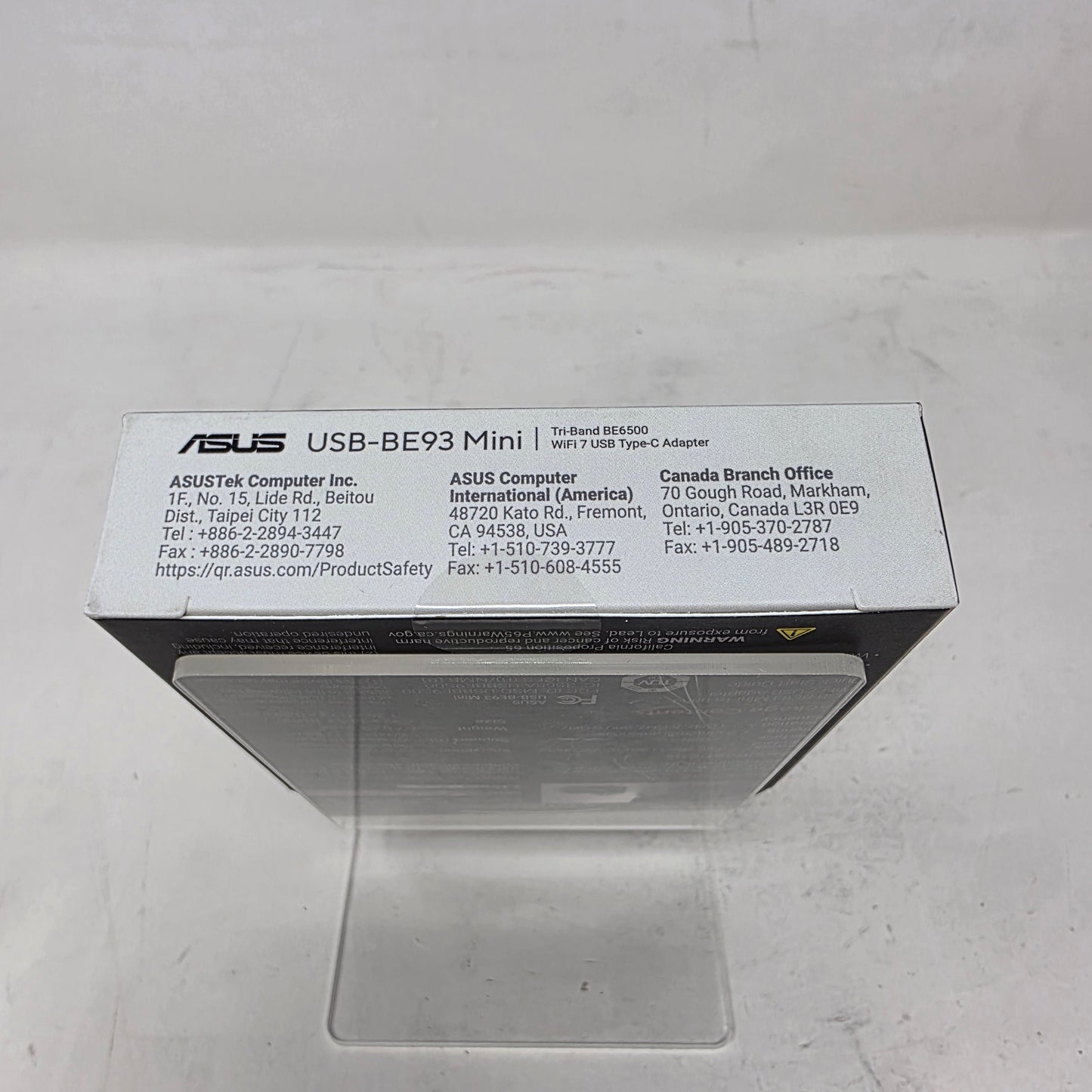 New Asus USB-BE93 Mini Tri-Band BE6500 Wi-Fi 7 Type-C Wireless Network Adapter