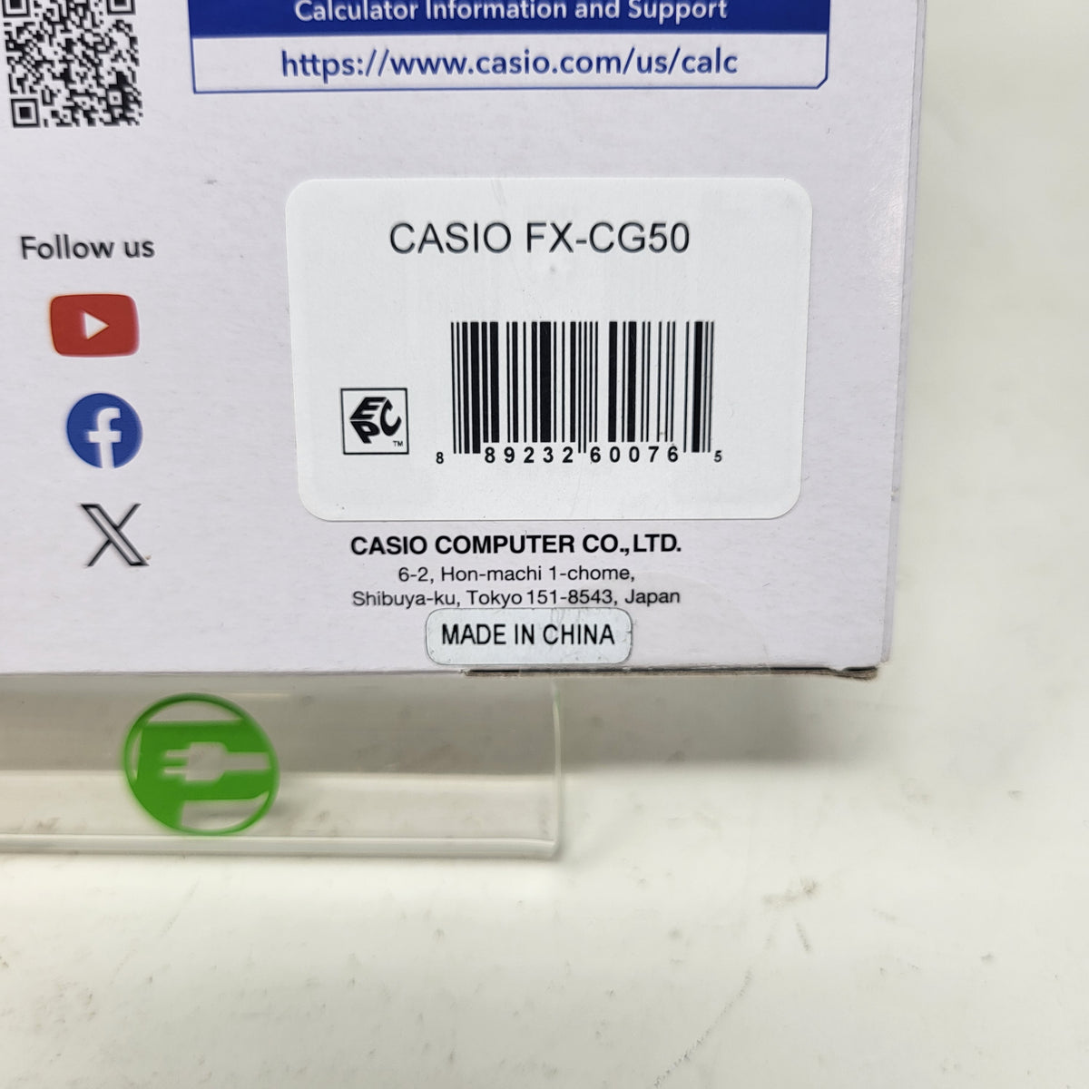 New Casio FX-CG50 Prizm Graph Calculator Black