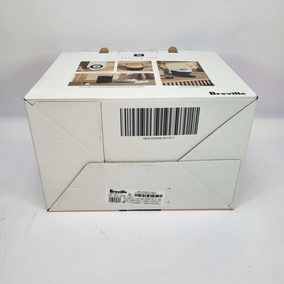 New Nespresso Vertuo Pop+ Coffee Machine by Breville Coconut White BNV120WHT