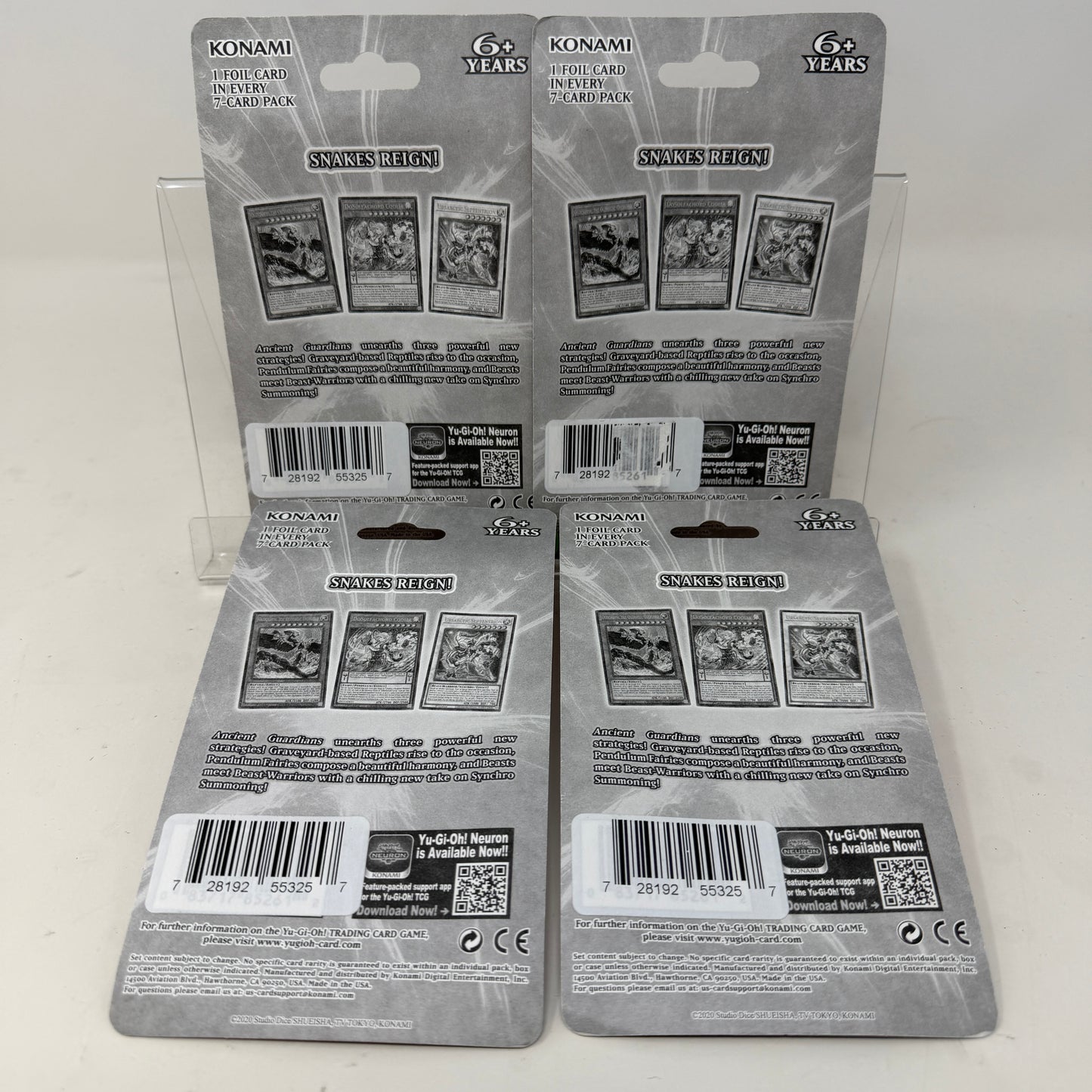New Sealed Lot Of 4 Yu-Gi-Oh Ancient Guardians Blister Pack
