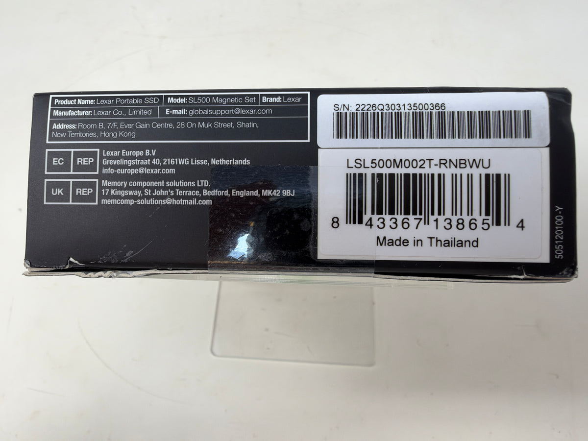 New Lexar SL500 2TB Portable External SSD Magnetic Set USB 3.2 Gen 2x2ย