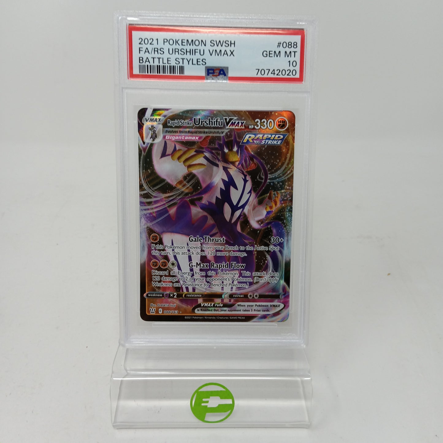 Pokémon TCG SWSH Urshifu Vmax 088 English PSA 10