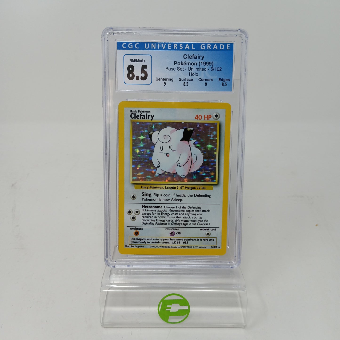 Pokémon TCG Base Set Clefairy 5/102 English CGC 8 5