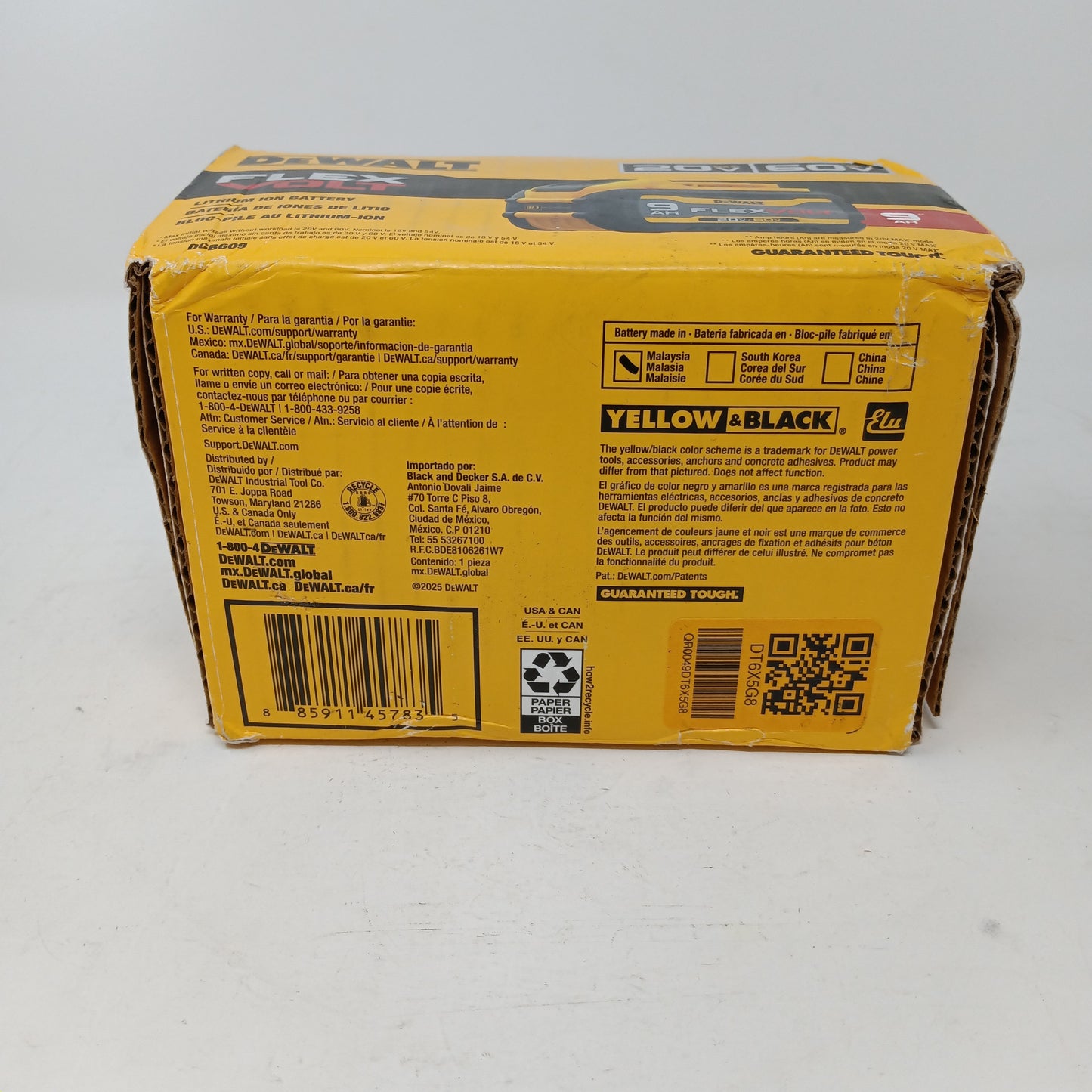DeWalt DCB609 20V Lithium-Ion Battery Pack