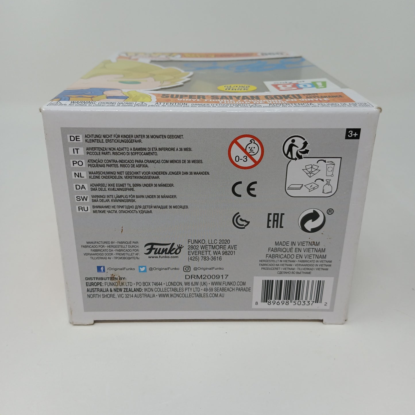 Funko Pop Super Sayan Goku 860 Go Exclusive Signed Authenticated