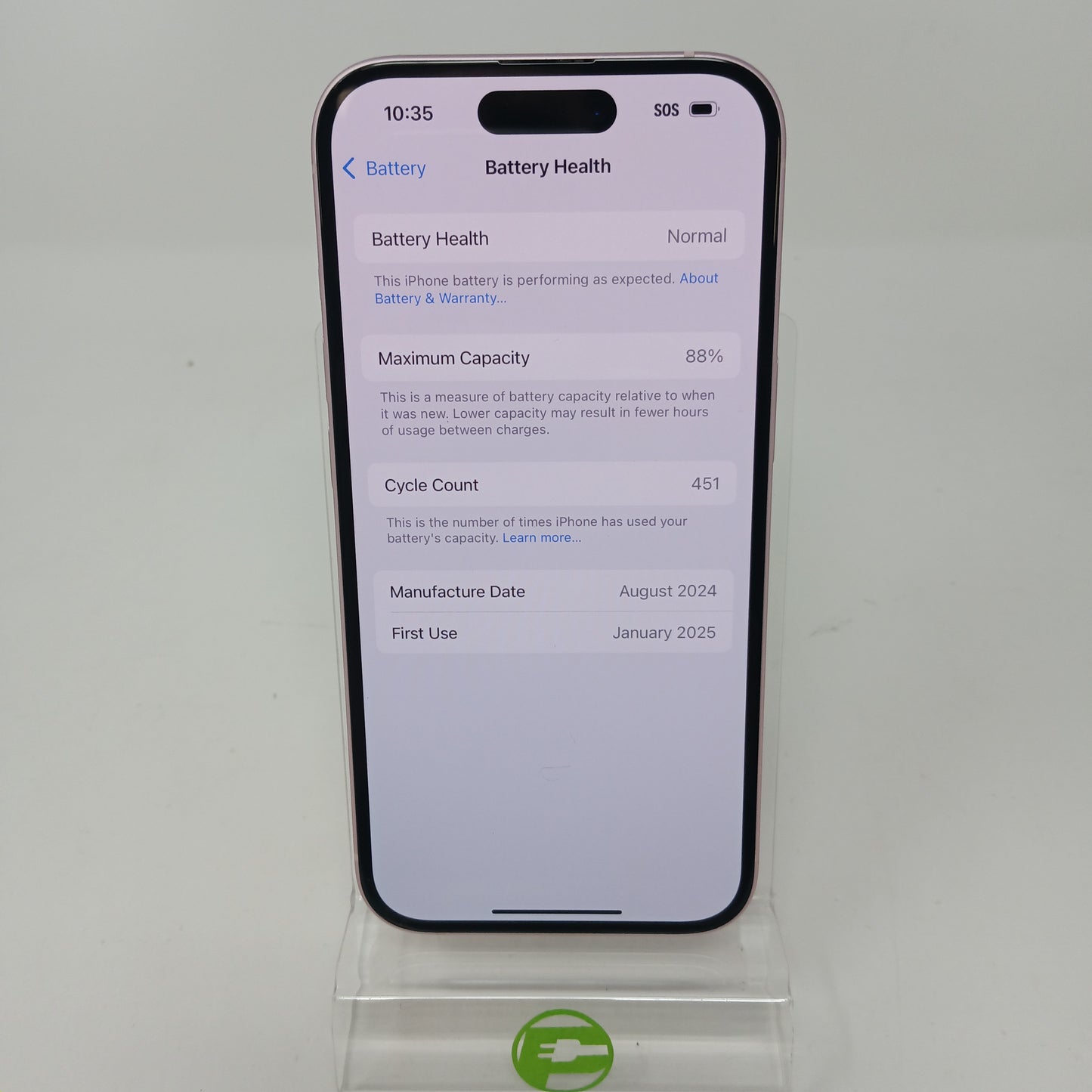 Unlocked Apple iPhone 15 128GB Pink MTLW3LL/A