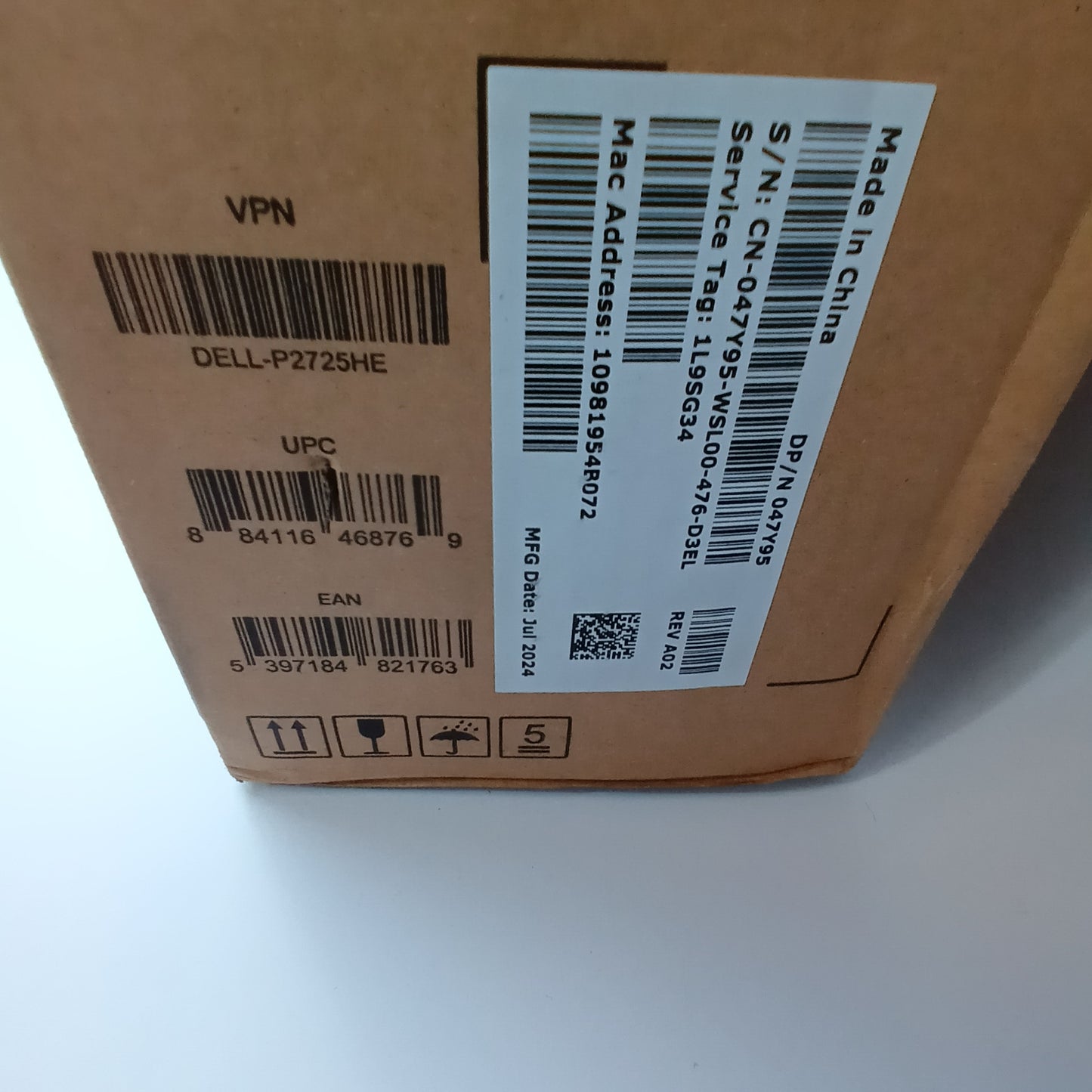 Dell 27 Inch Monitor P2725H- (1920 x 1080) Display, 16:9 IPS, LED, 100Hz Monitor