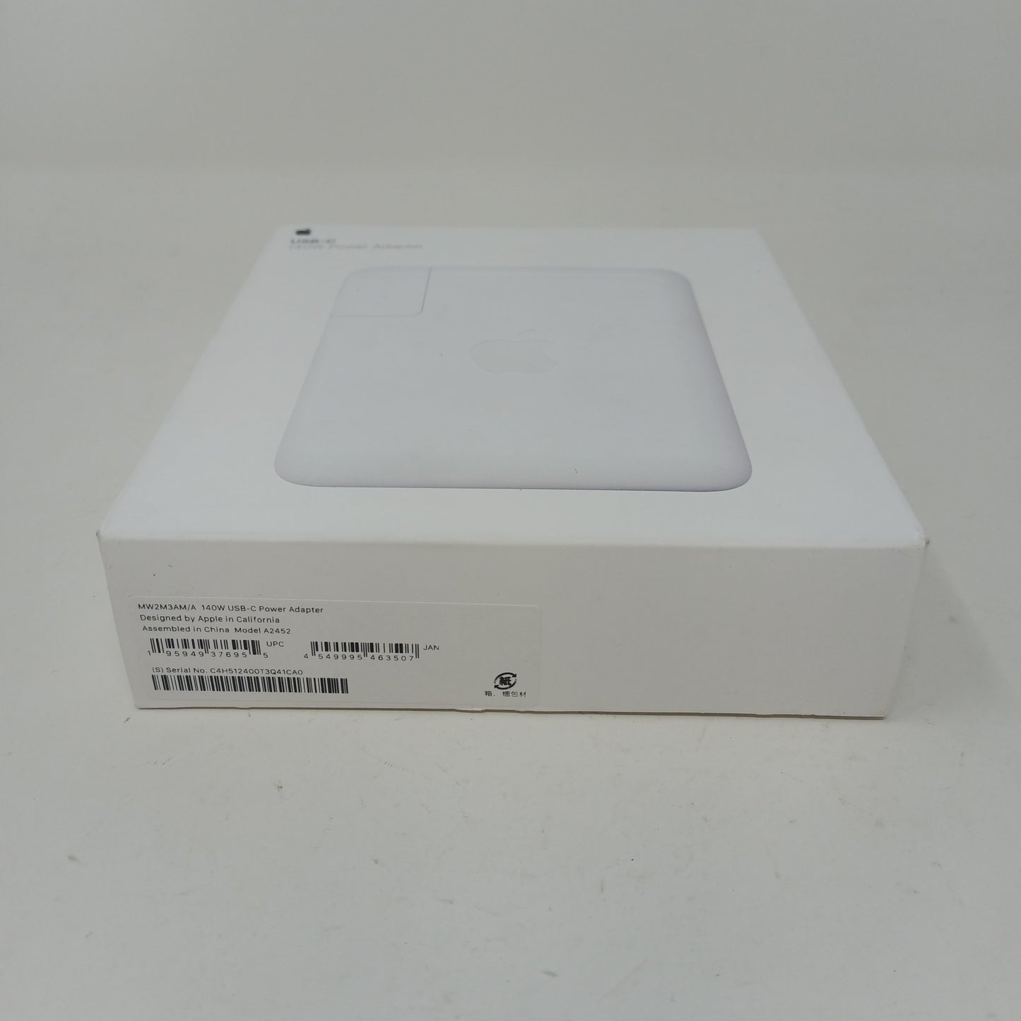 New Apple USB-C 140W Port Power Adapter A2452 White