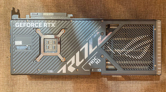 High-end graphics card displayed for resale evaluation at PayMore Abilene