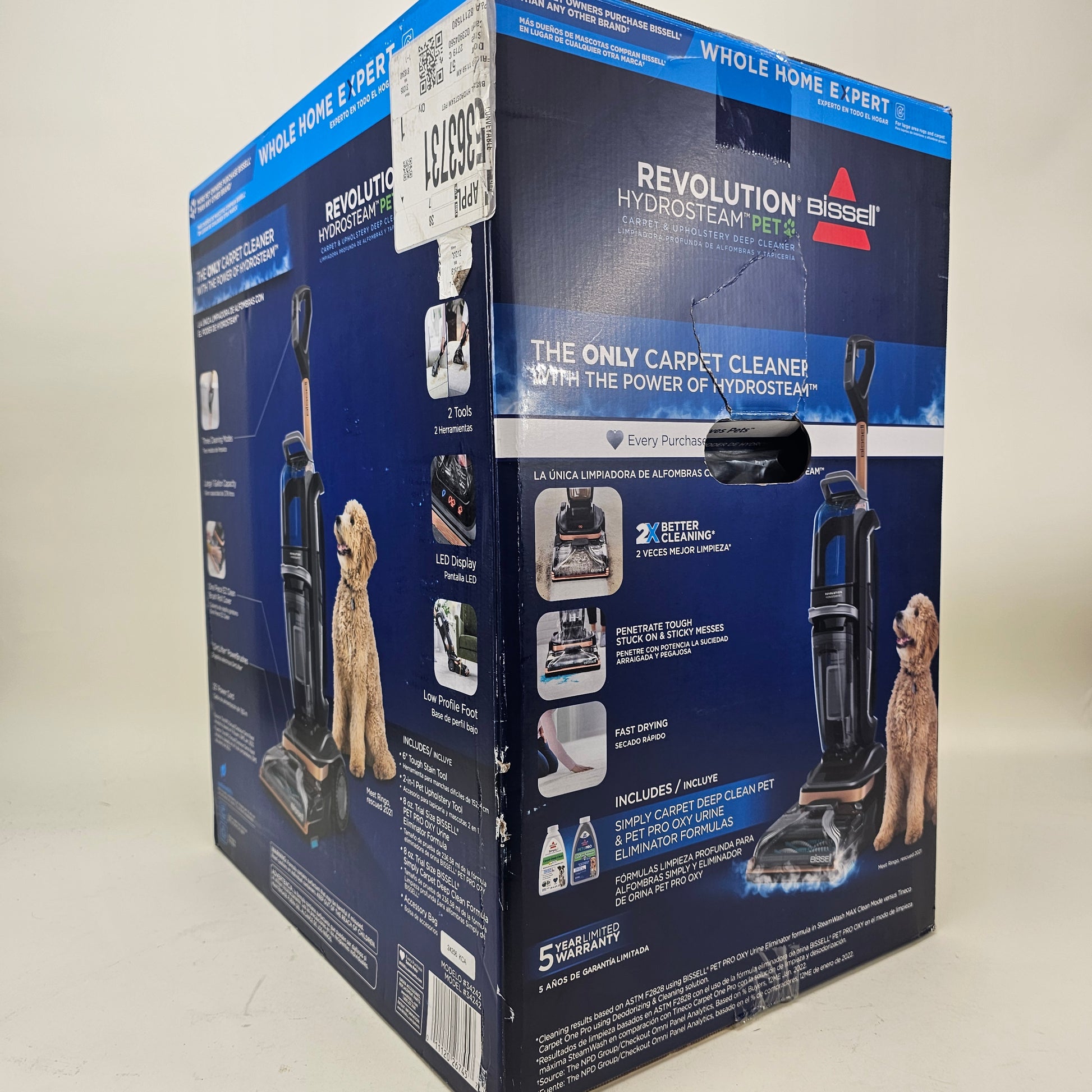 New Shark Power Detect Revolution Hydrosteam Pet 34242