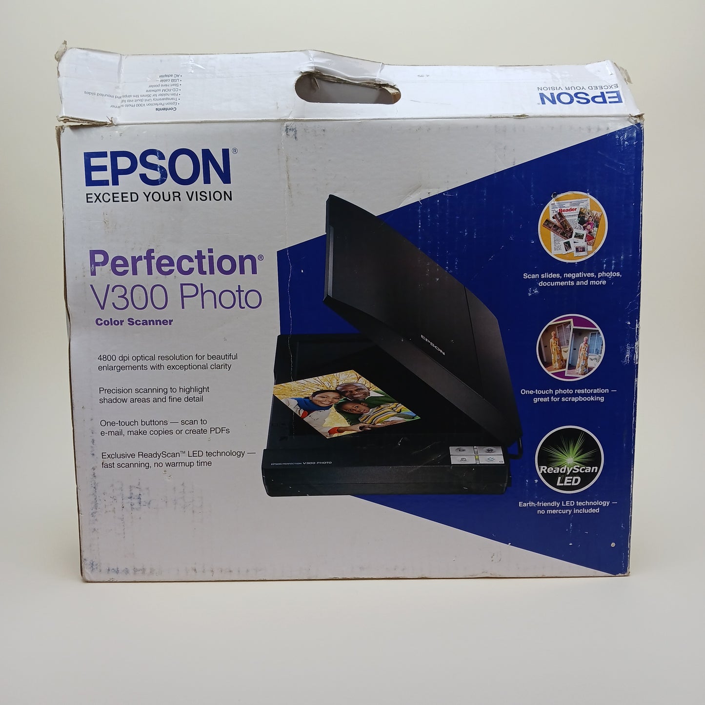 Epson V300 Perfection Photo Flatbed Color Scanner Document Scanner J232B