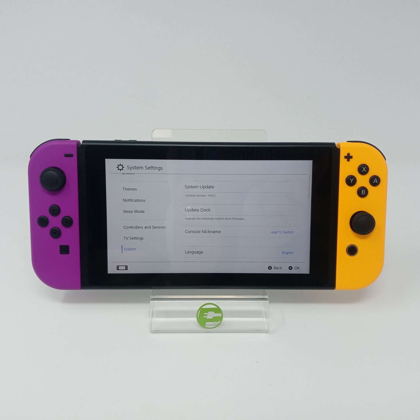 Nintendo Switch v1 Video Game Console HAC-001 Purple/Orange