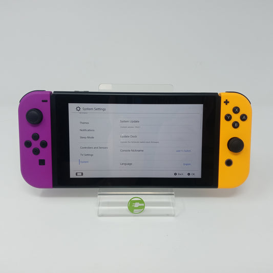 Nintendo Switch v1 Video Game Console HAC-001 Purple/Orange