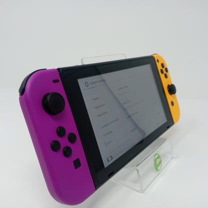 Nintendo Switch v1 Video Game Console HAC-001 Purple/Orange