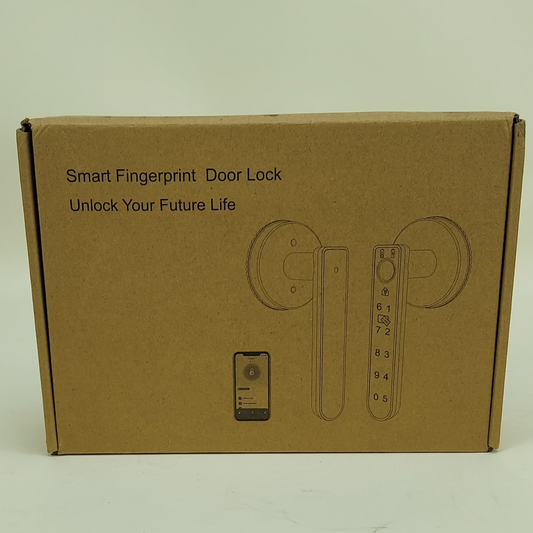 Foxgard CA-02 5-in-1 Smart Fingerprint Biometric Lever Handle Door Lock (Silver)