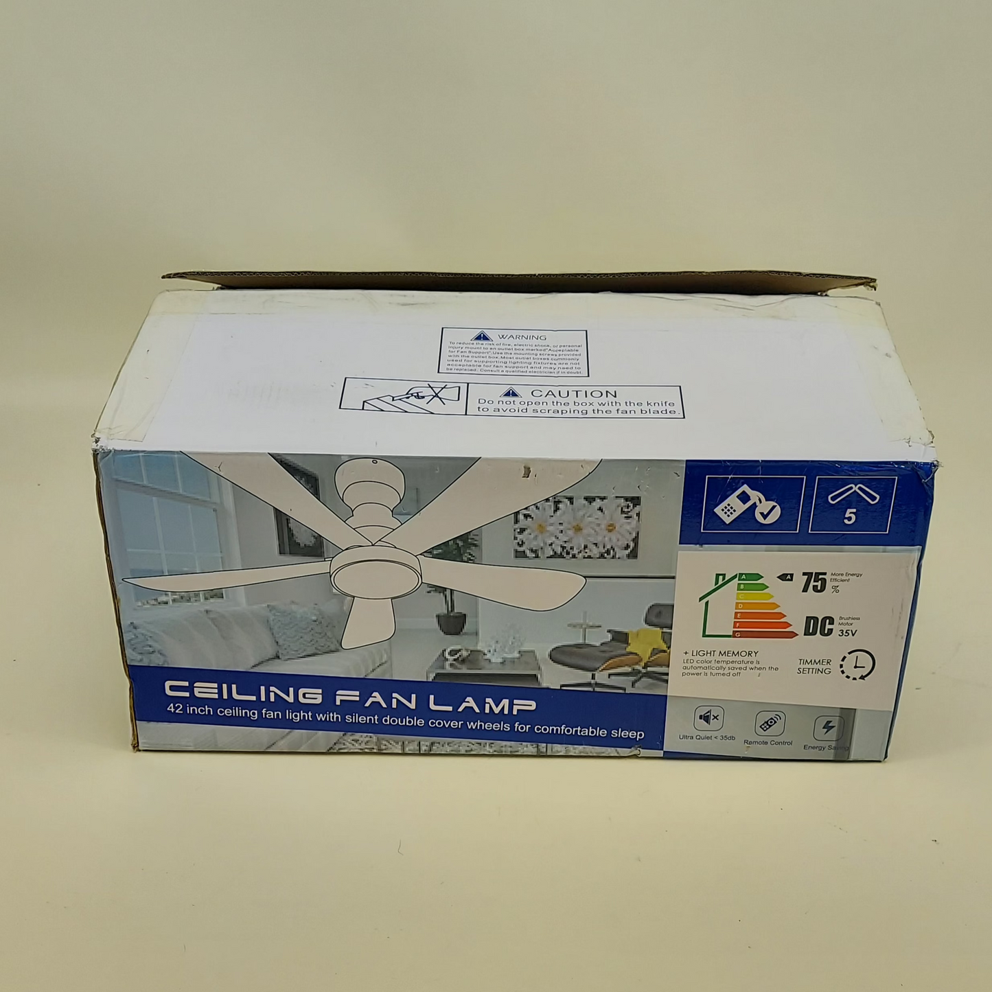 New NKPU 42" Ceiling Fan Lamp