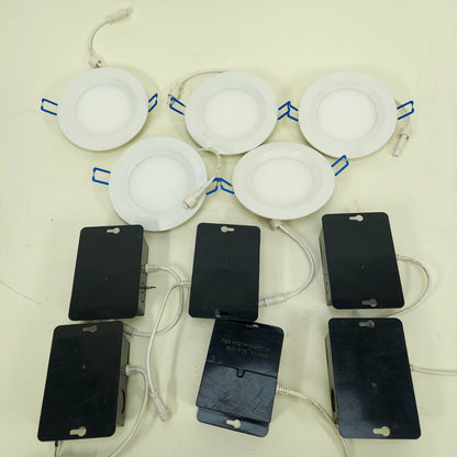 Smart Wi-Fi RGBCW LED Recessed Light 4 Inch Pack of 5