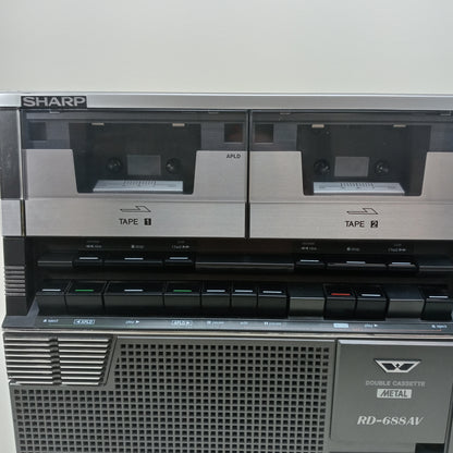Sharp RD-688AV Professional Stereo Double Cassette Recorder + Sync Channel