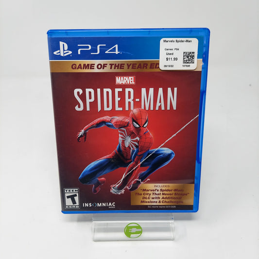 Marvel Spiderman [Game of the Year] (Sony PlayStation 4 PS4, 2019)