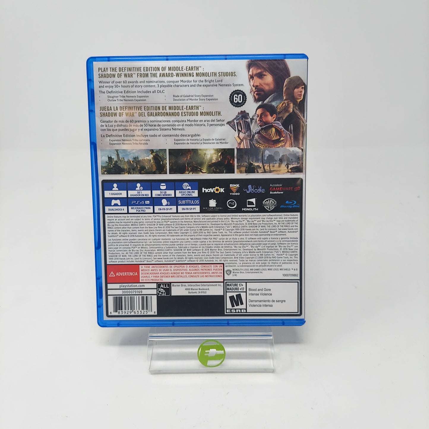 Middle Earth: Shadow Of War [Definitive Edition] (Sony PlayStation 4 PS4, 2018)