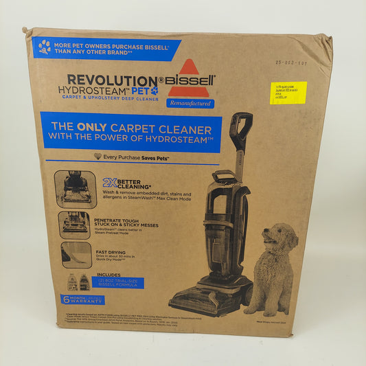New Bissell HydroSteam Pet Hydro Steam Cleaner 3424R