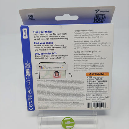 New Tile 1 Mate Portable SOS Life 360