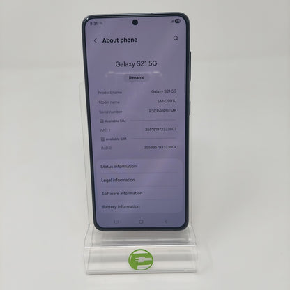 Unlocked Samsung Galaxy S21 8GB RAM 128GB SM-G991U Black
