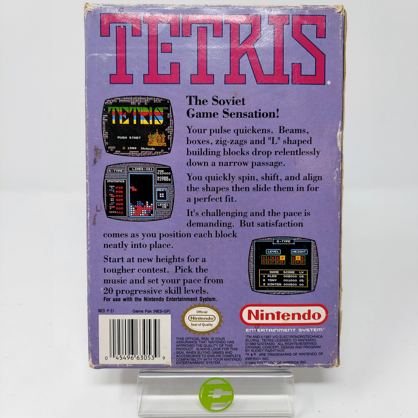 Tetris (Nintendo Entertainment System, 1989) NES CIB Complete