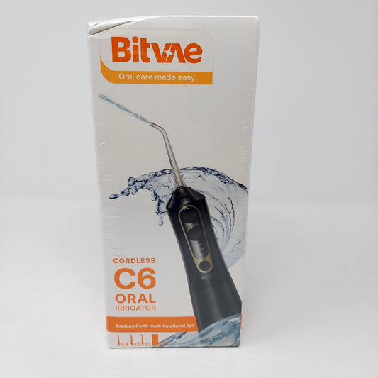 New Bitvae Oral Irrigator C6 Teeth Cordless Portable Water Dental Flosser Black