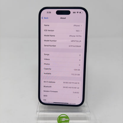 Unlocked Apple iPhone 15 Pro 128GB BLUE MTQQ3LL/A