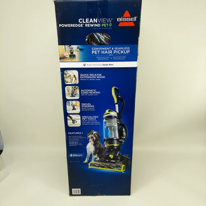 New BISSELL CleanView PowerEdge Rewind Pet Upright Vacuum