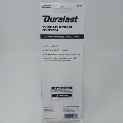 Duralast 85-015 Thread Repair System M14 - 1.25 UNC 9/16"