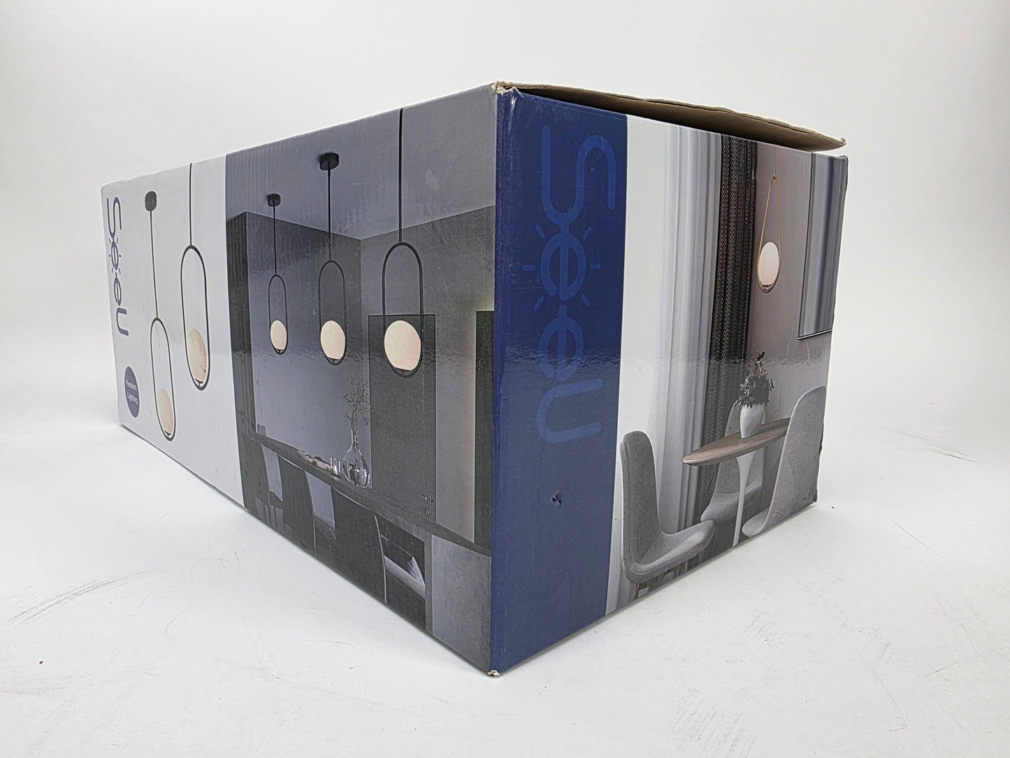 New Modern Style Chrome Chandelier, Single Hanging Light Fixture Milky Glass Globe