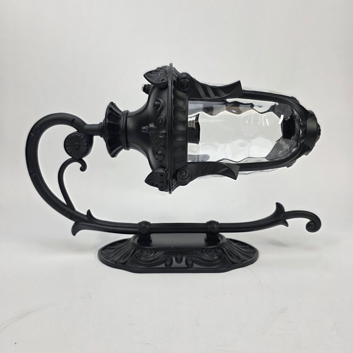 DORESshop 17" Black Outdoor Light Fixtures Wall Mount with Glass Shade