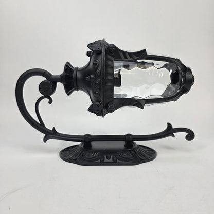 DORESshop 17" Black Outdoor Light Fixtures Wall Mount with Glass Shade