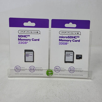 New Infinitive Micro SDHC 32GB Memory Card Lot of 2