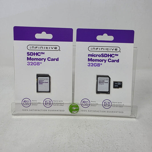 New Infinitive Micro SDHC 32GB Memory Card Lot of 2