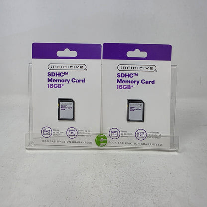 New Infinitive 16GB SDHC Memory Card Lot of 2