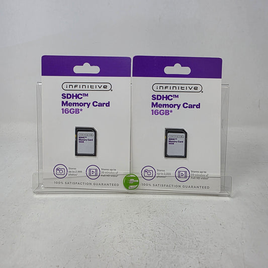 New Infinitive 16GB SDHC Memory Card Lot of 2