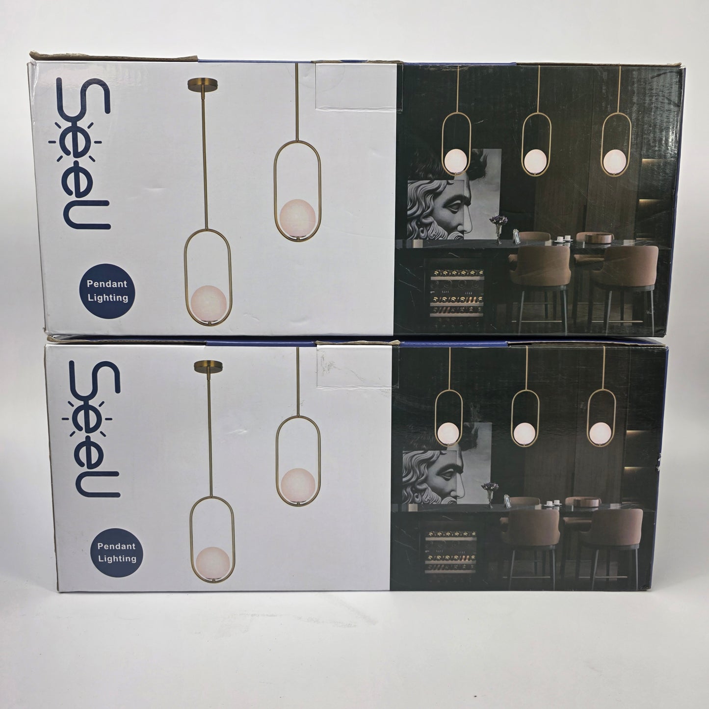 New SeeU Pendant Lighting Wired Ceiling Fixture – Modern Hanging Light - 2 Fixtures