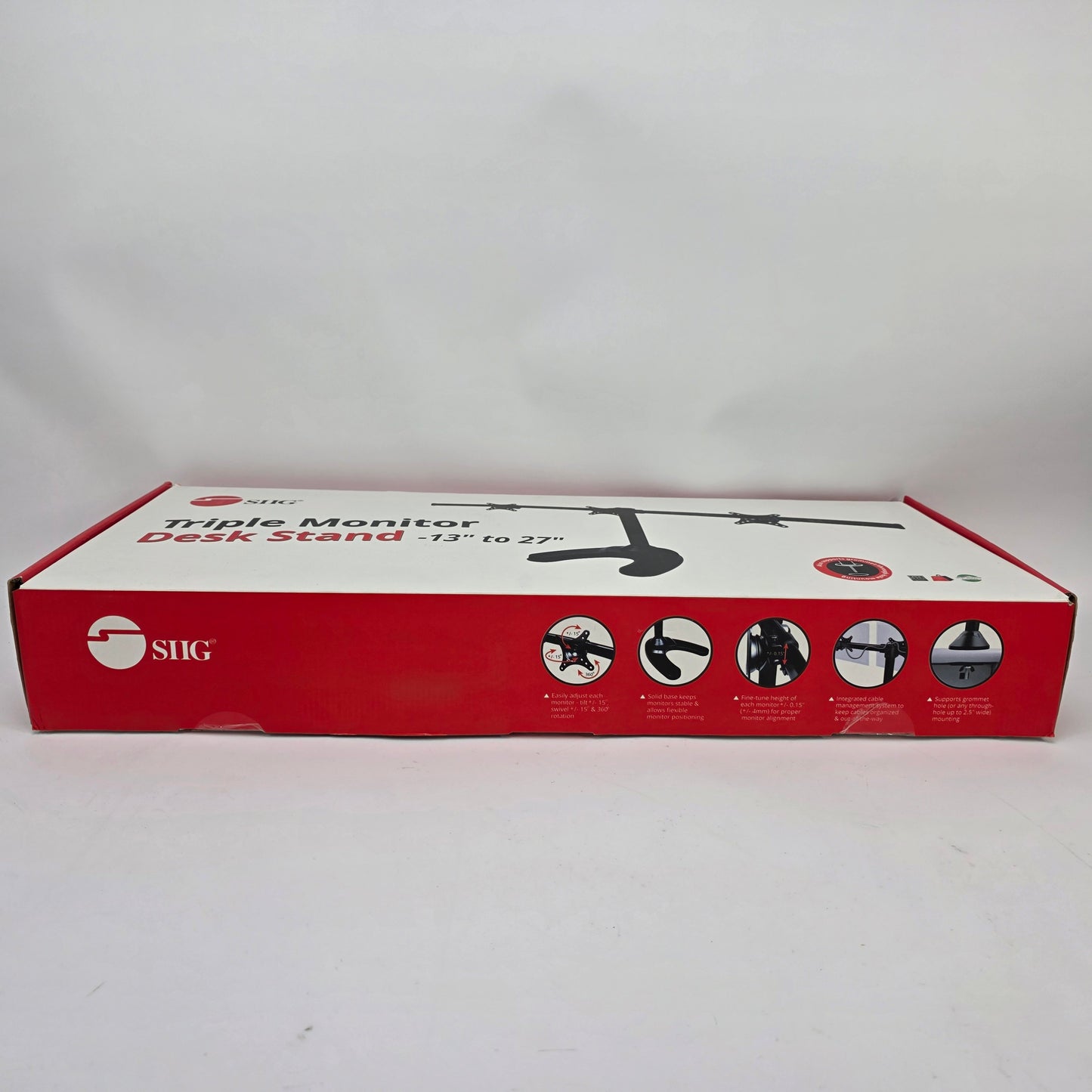 New Siig CEMT1812S2 Triple Monitor Desk Stand