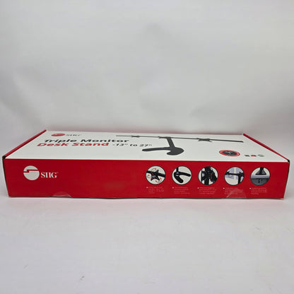 New Siig CEMT1812S2 Triple Monitor Desk Stand
