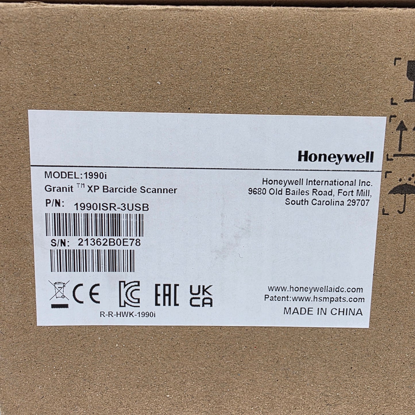 New Honeywell 1990i Granit XP Barcode Scanner
